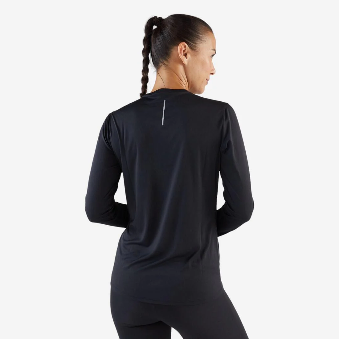 Women's long-sleeved running T-shirt Sun Protect - black - Image 2