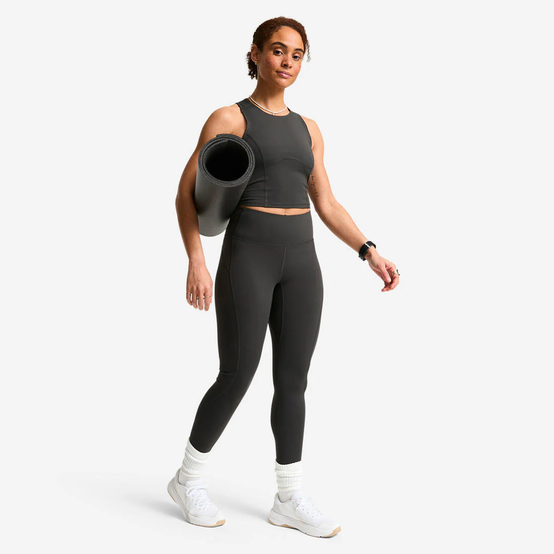 Women's Shaping Cropped Tank Top - Dark - Image 2