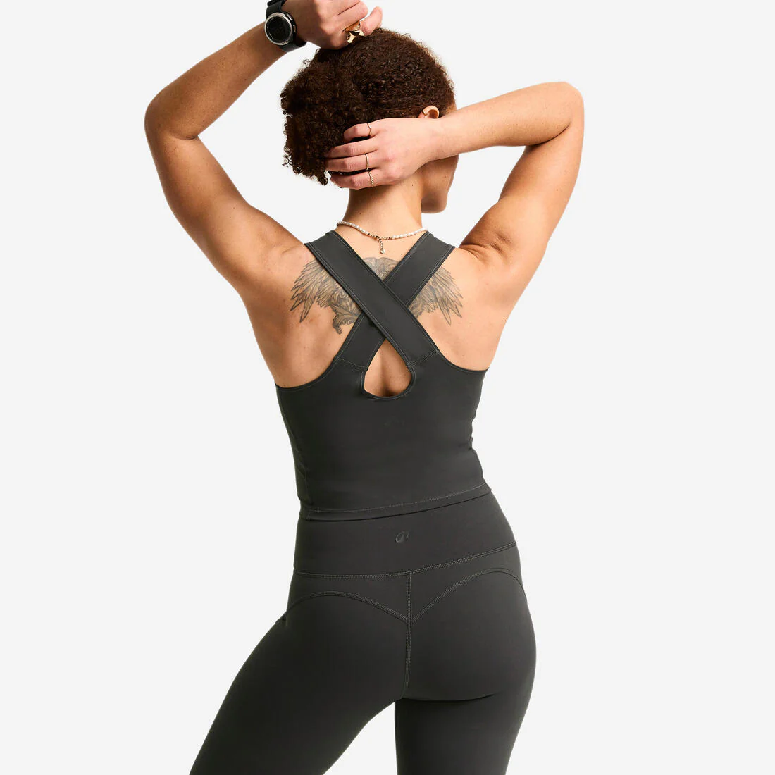 Women's Shaping Cropped Tank Top - Dark - Image 3