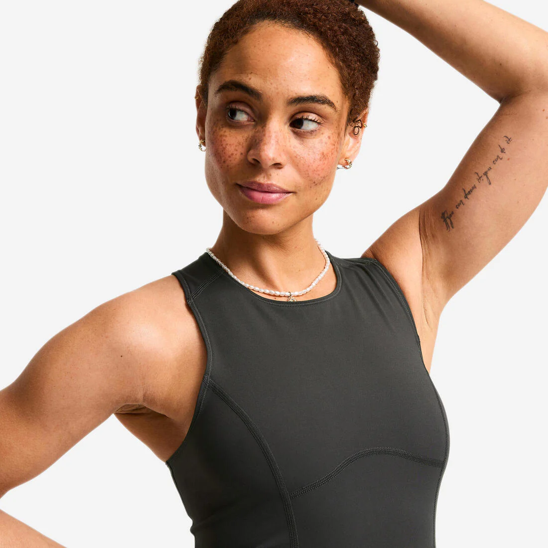 Women's Shaping Cropped Tank Top - Dark - Image 5