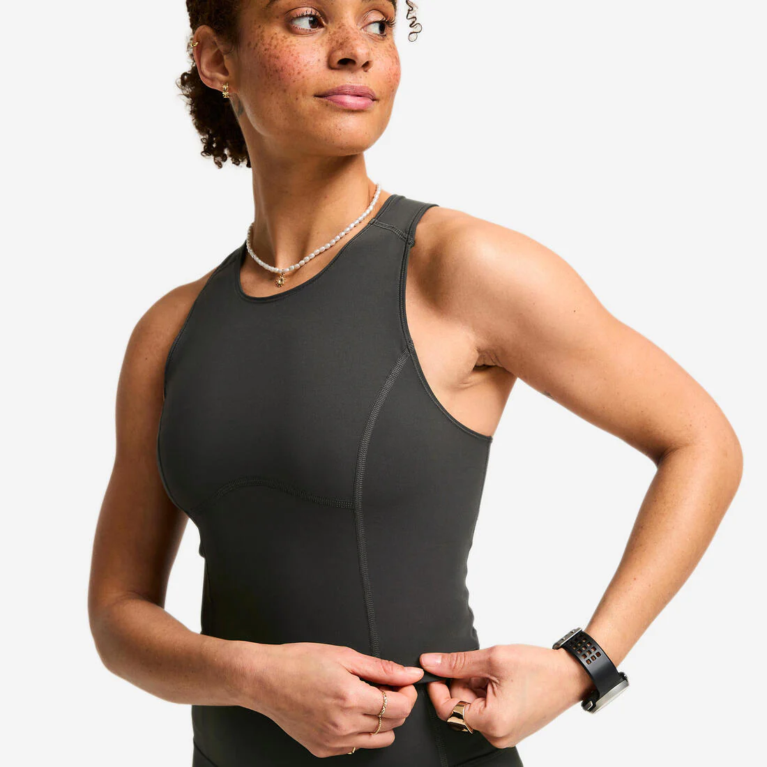 Women's Shaping Cropped Tank Top - Dark - Image 6