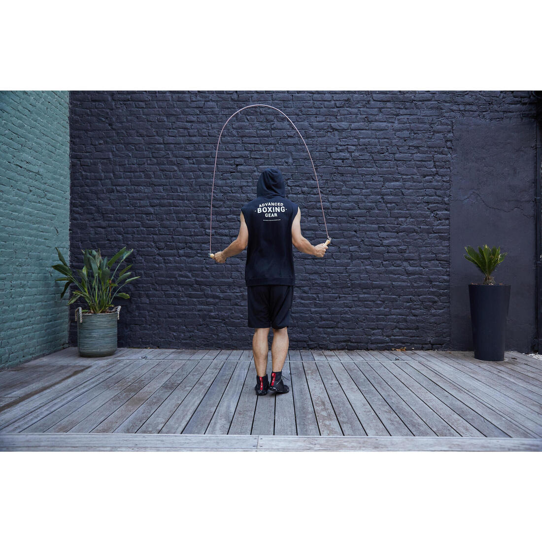 Wooden Boxing Skipping Rope with Removable Weights - Image 7