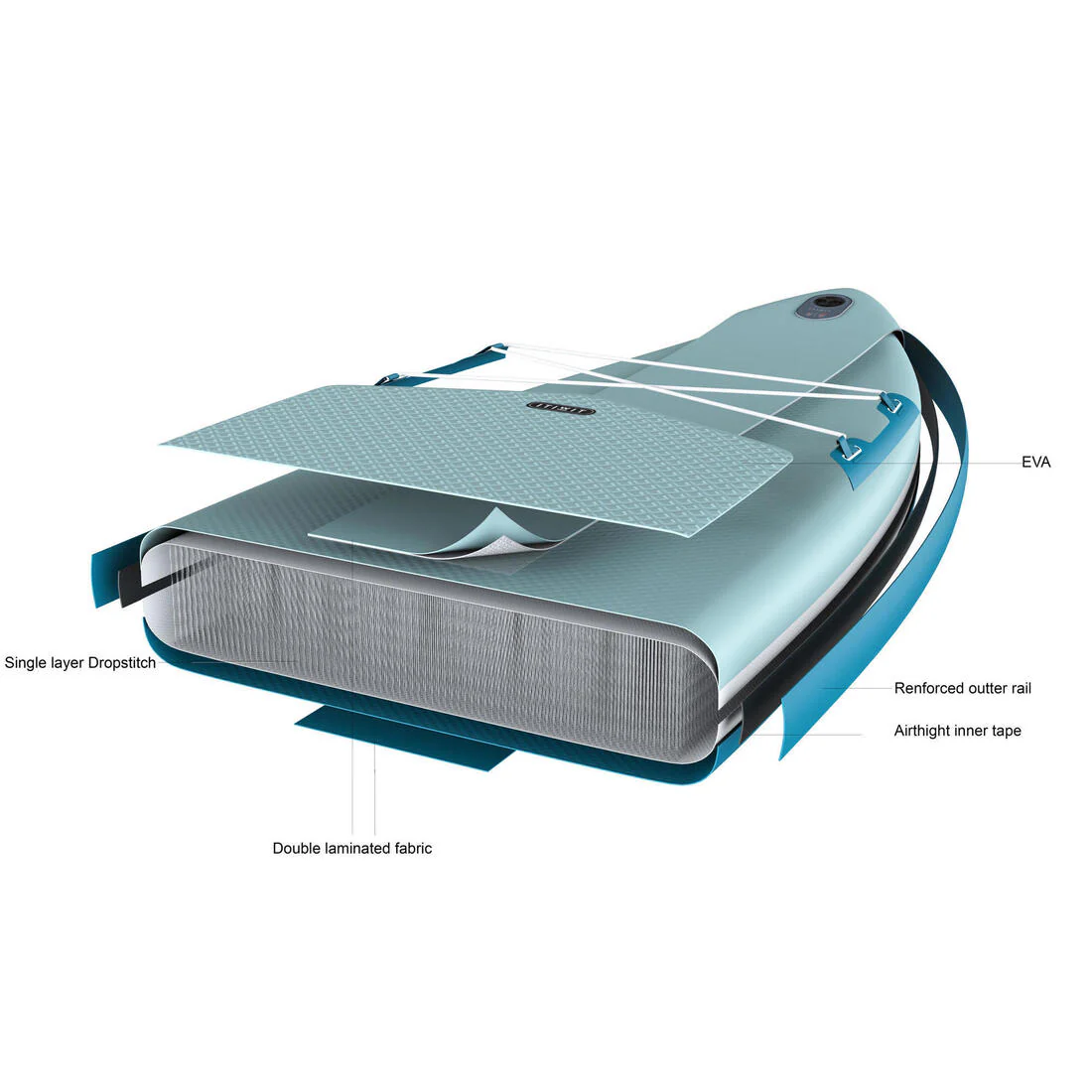 X100 11FT TOURING INFLATABLE STAND-UP PADDLEBOARD - BLUE - Image 4
