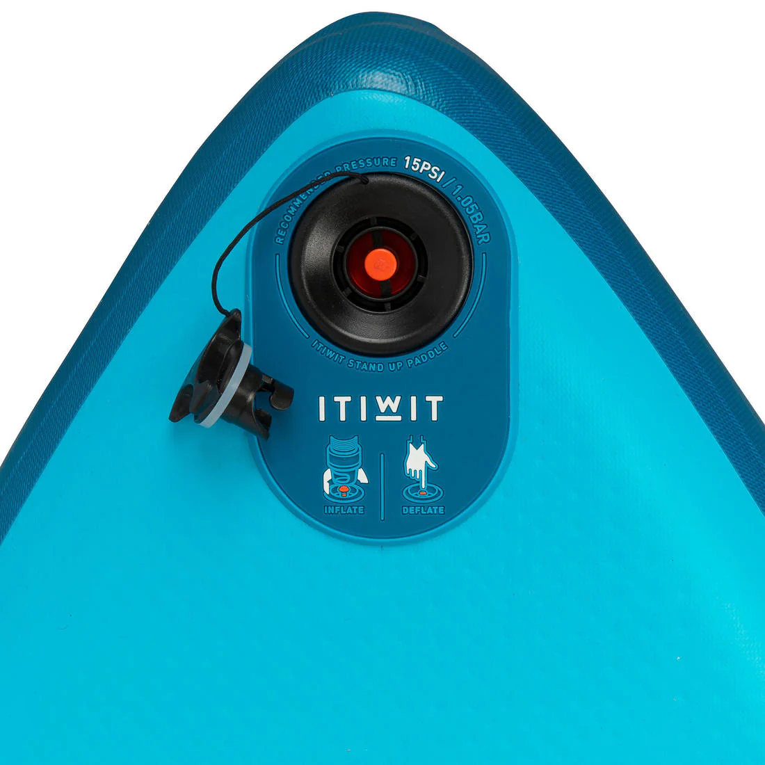 X100 9FT TOURING INFLATABLE STAND-UP PADDLEBOARD - BLUE / ORANGE - Image 10