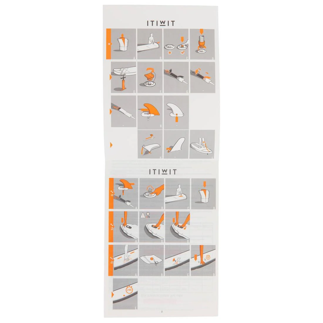 X100 9FT TOURING INFLATABLE STAND-UP PADDLEBOARD - BLUE / ORANGE - Image 22